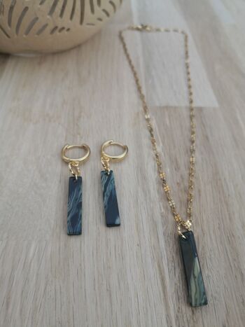 Set  Moon collier et boucles d'oreilles, collection hiver. Pack de noël;