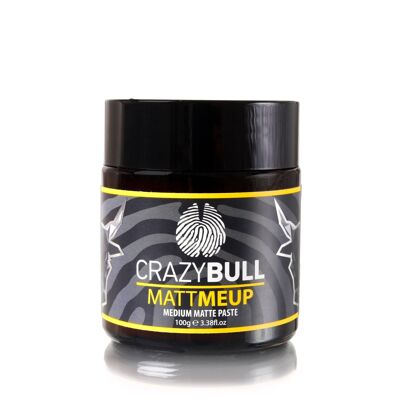 Crazy Bull MattMeUp Pasta mate para peinar fijación media