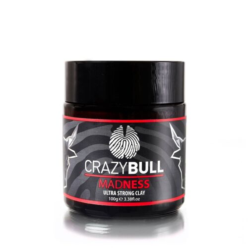 Crazy Bull Madness Hair Styling Ultra Strong Hold - Natural Volcanic Ash Defining Clay