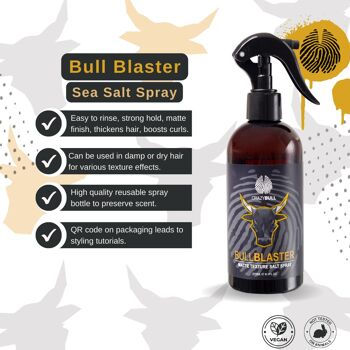 Spray épaississant et volumisant pour les cheveux au sel Crazy Bull Blaster 2