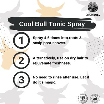 Crazy Bull Spray coiffant tonique capillaire Cool Bull 3