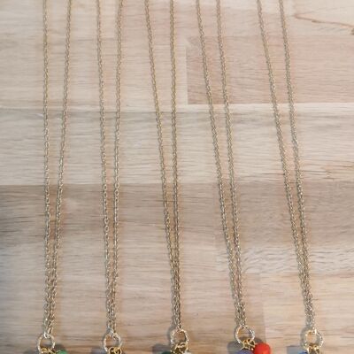 Set of 5 FINE necklaces, short necklaces, winter collection, Christmas presentation. Season pack