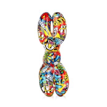 ADM - Sculpture en résine 'Petit chien ballon' - Color Graffiti1 - 27 x 26 x 9,5 cm 10