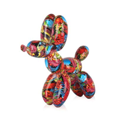 ADM - Scultura in resina 'Cane palloncino piccolo' - Colore Graffiti2 - 27 x 26 x 9,5 cm