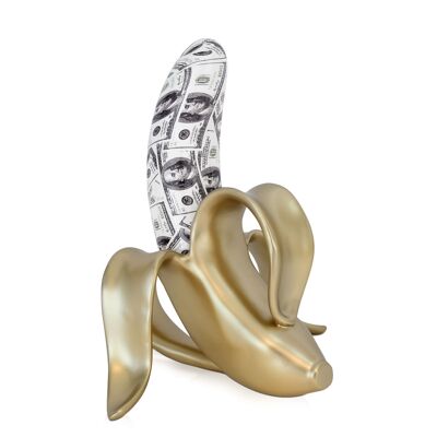 ADM - Scultura in resina 'Banana' - Colore Oro - 35 x 32 x 28 cm