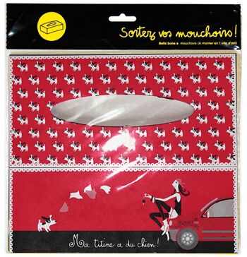 Etui boîte à mouchoirs lady dog 3