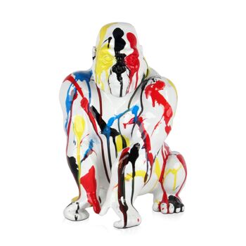 ADM - Sculpture en résine 'Orangutan' - Couleur Multicolore - 38 x 27 x 25 cm 6