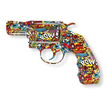 ADM - Sculpture en résine 'Gun' - Color Graffiti2 - 32 x 47 x 5 cm 6
