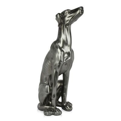 ADM – Große Harzskulptur „Greyhound“ – Farbe Anthrazit – 81 x 37 x 31 cm