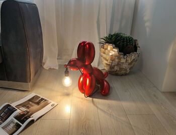 ADM - Lampe 'Chien ballon assis' - Rouge - 46 x 31 x 50 cm 10