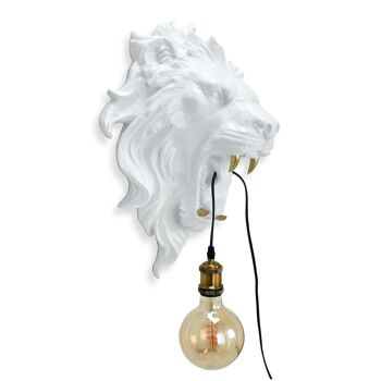 ADM - Lampe 'Tête de Lion' - Couleur Blanc - 56 x 39 x 37 cm 7