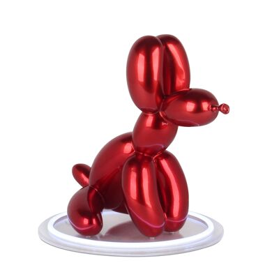 ADM - Led lamp 'Seated balloon dog' - Color Red - 23 x 23 x 32 cm
