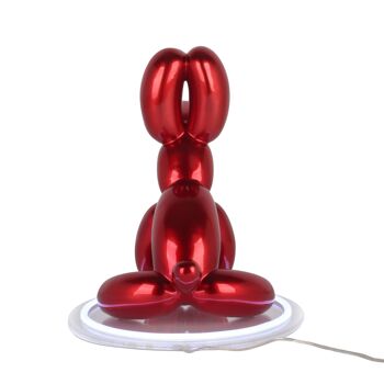 ADM - Lampe Led 'Chien Ballon Assis' - Couleur Rouge - 23 x 23 x 32 cm 3