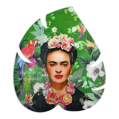 ADM - Lámina en plexiglás 'Homenaje a Frida Khalo' - Color Verde - 70 x 80 x 0,4 cm