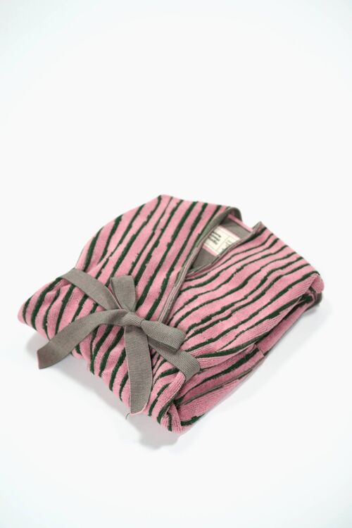 Stripe Bathrobe |   Pink & Green