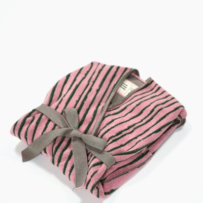 Stripe Bathrobe |   Pink & Green