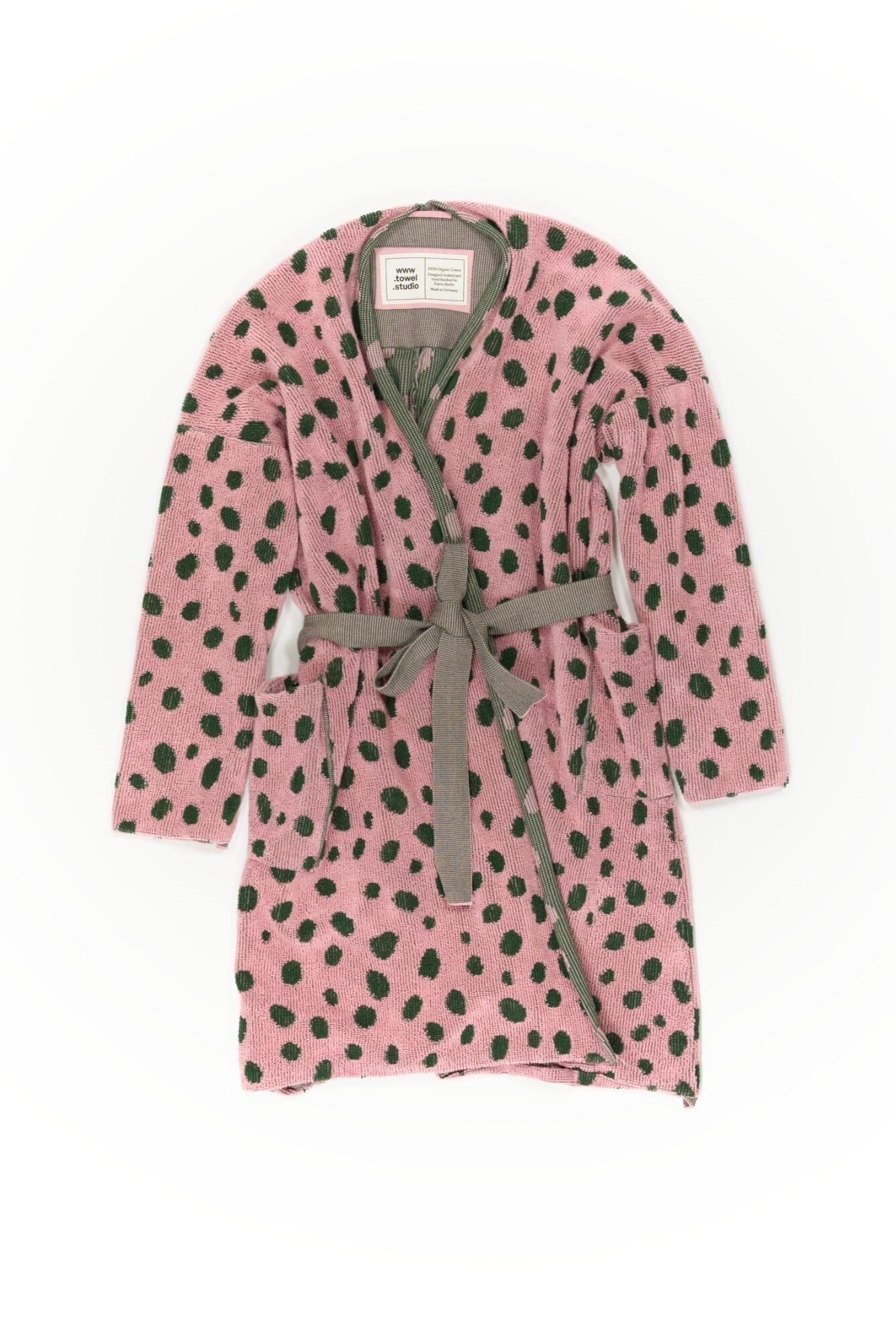 Kies-Bademantel | Rosa & Grün