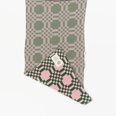 Serviette de sport tissée | Rose & Vert