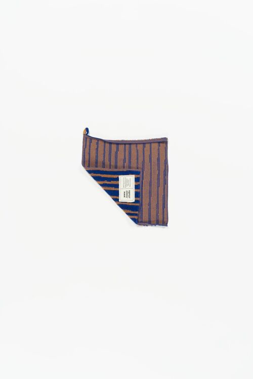 Stripe Wash Cloth | Azure & Chestnut