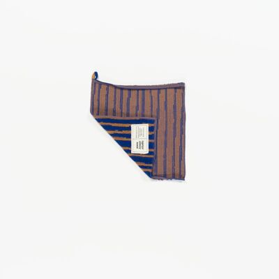 Stripe Wash Cloth | Azure & Chestnut