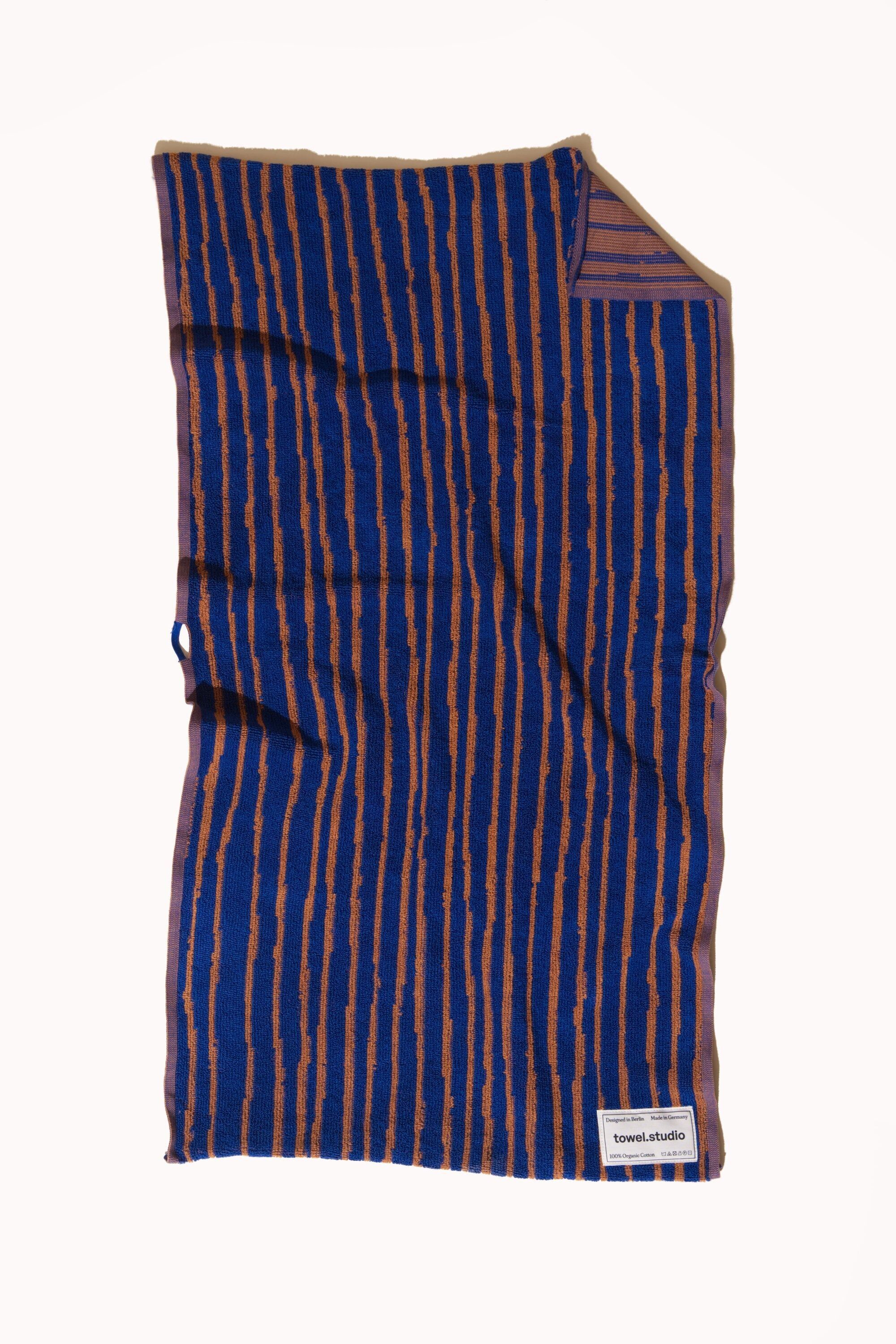 Asciugamano da palestra a righe | Azzurro & Castagna