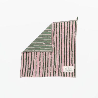 Stripe Guest Towel | Pink & Green