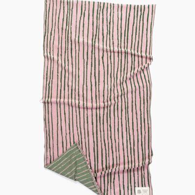 Stripe Bath Towel | Pink & Green