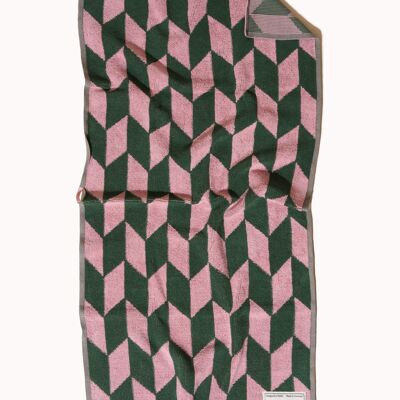 Toalla de gimnasio con cola de flecha | rosa y verde