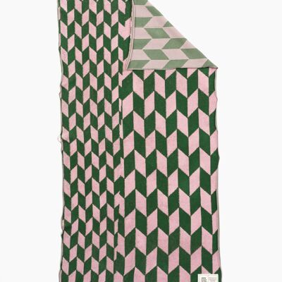 Toalla de baño de cola de flecha | rosa y verde