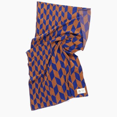 Arrow Tail Bath Towel | Azure & Chestnut