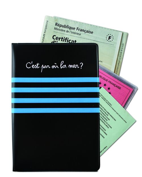 Etui papiers 3 volets mer