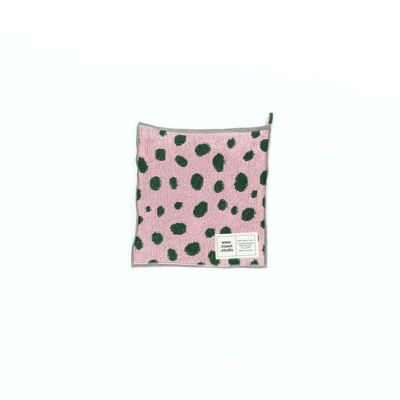 Paño de lavado de guijarros | rosa y verde