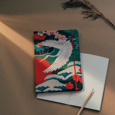 CUADERNO ENCUADERNACION ARTESANAL A5 JAPANESE CRANE KOKONOTE