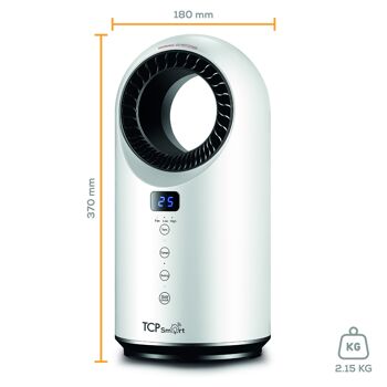 TCP Smart Chauffage & Refroidissement Ventilateur Portable Sans Lame 1.5kw Blanc 5