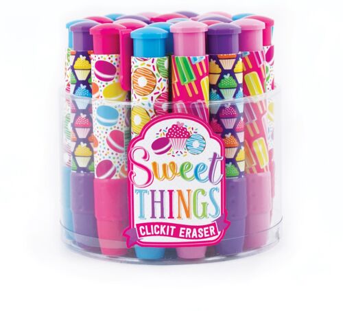 Sweet Things ClickIt Erasers - 24 pack