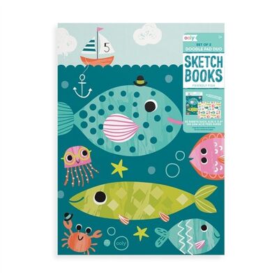 Cuadernos de bocetos - Friendly Fish - paquete de 2