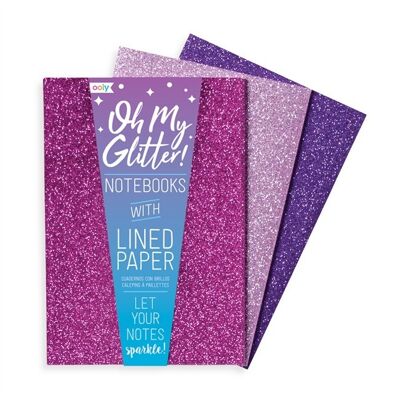 Oh My Glitter! Notebooks: Amethyst & Rhodolite - 3 pack
