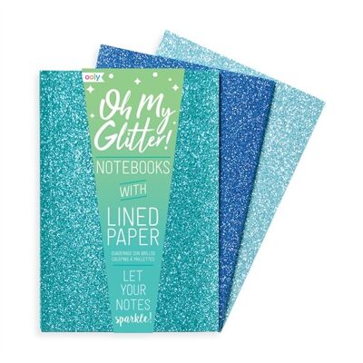 Oh mes paillettes ! Carnets : Aigue-marine & Saphir - pack de 3