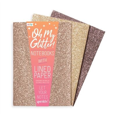 Oh My Glitter! Notebooks: Gold & Bronze - 3 pack