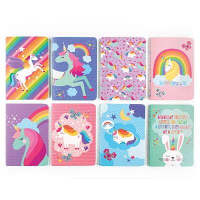 Diari Pocket Pals - Confezione da 8 unicorni unici