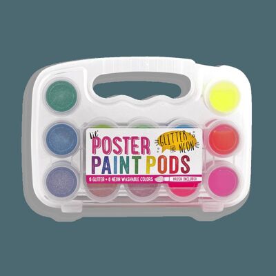 Lil' Poster Paint Pods - Glitter & Neon