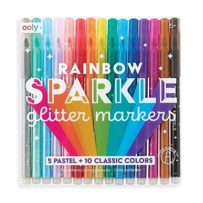 RESTAD - Pennarelli Rainbow Sparkle Glitter