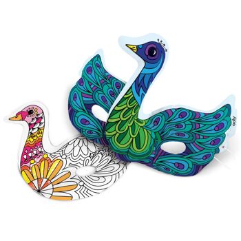 Colorables 3D - Masques de beaux oiseaux 2
