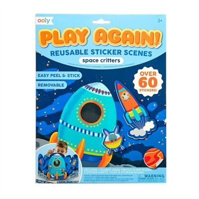 Play Again! Reusable Sticker Scenes - Space Critters