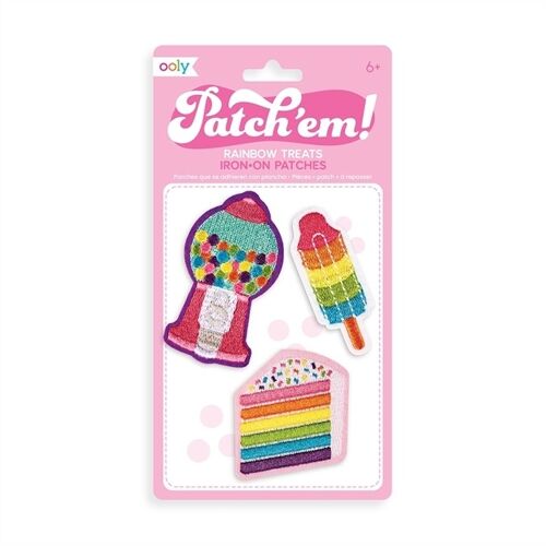 Patch 'em Iron-On Patches - Rainbow Treats