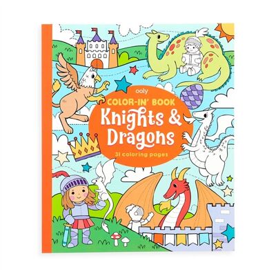 Libro da colorare – Knights & Dragons