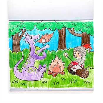 Livre à colorier – Chevaliers & Dragons 2