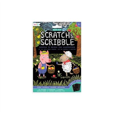 Mini Scratch & Scribble – Animaux de la ferme