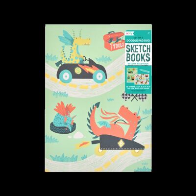Cuadernos de bocetos - Dragon Racetrack - paquete de 2