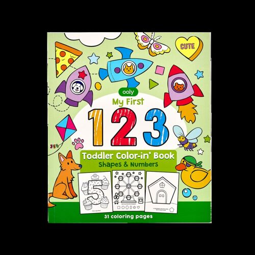 Color-in’ Book - 123 Shapes & Numbers